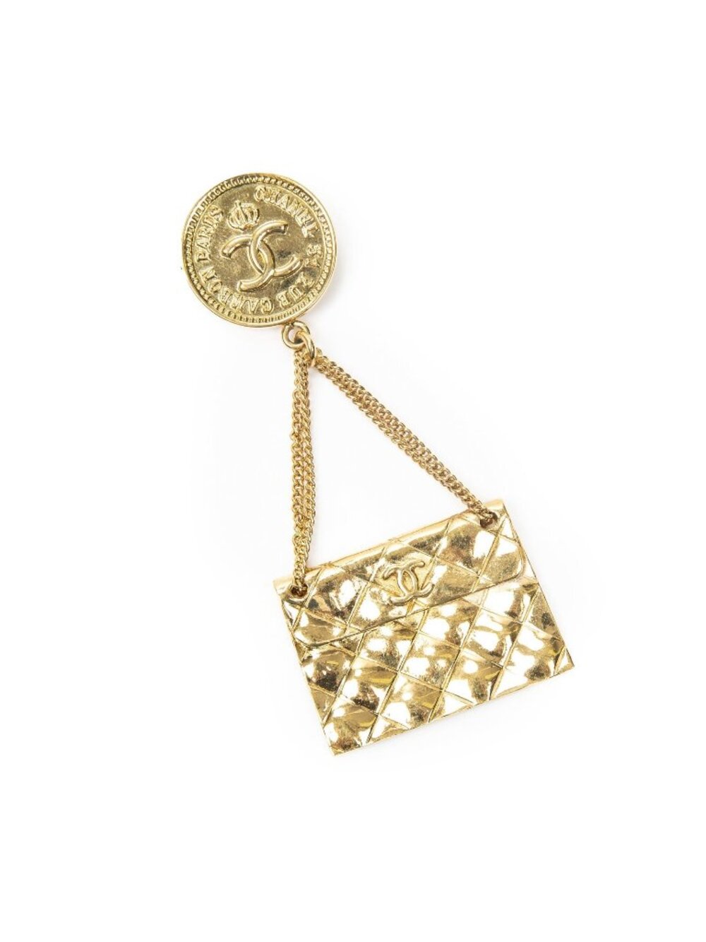 Chanel Bag Moti Fluoro Tipin Gold Plating